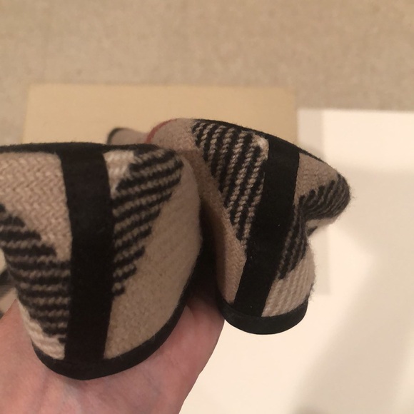Burberry nova check camel wool slippers with case 39 Rare - Picture 6 of 14